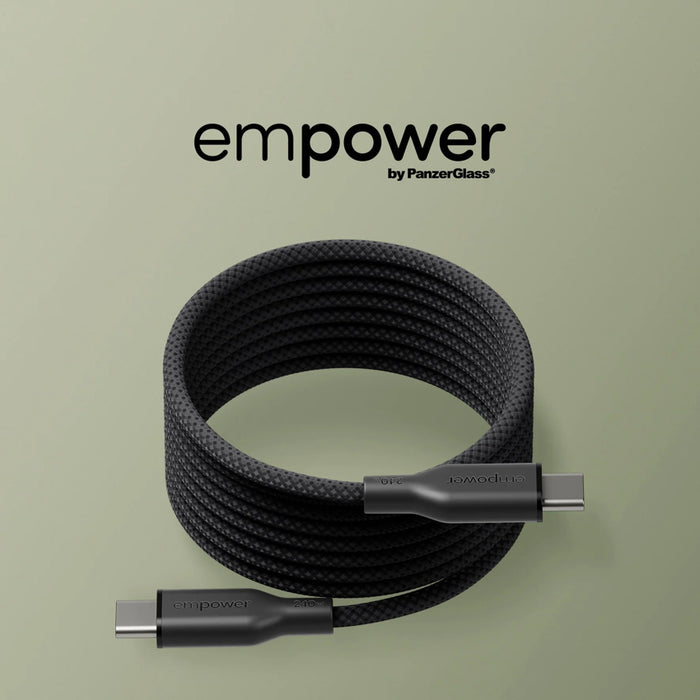 PanzerGlass Magnetic USB-C Cable
 1.5M สี Space Black สำหรับมือถือ แท็บเล็ต และโน้ตบุ๊ก USB-C