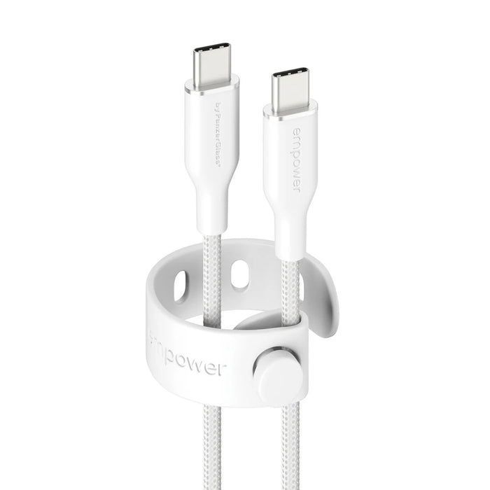 Panzerglass Racing USB-C Cable 60W 1.2M full length overview showing cable design and texture