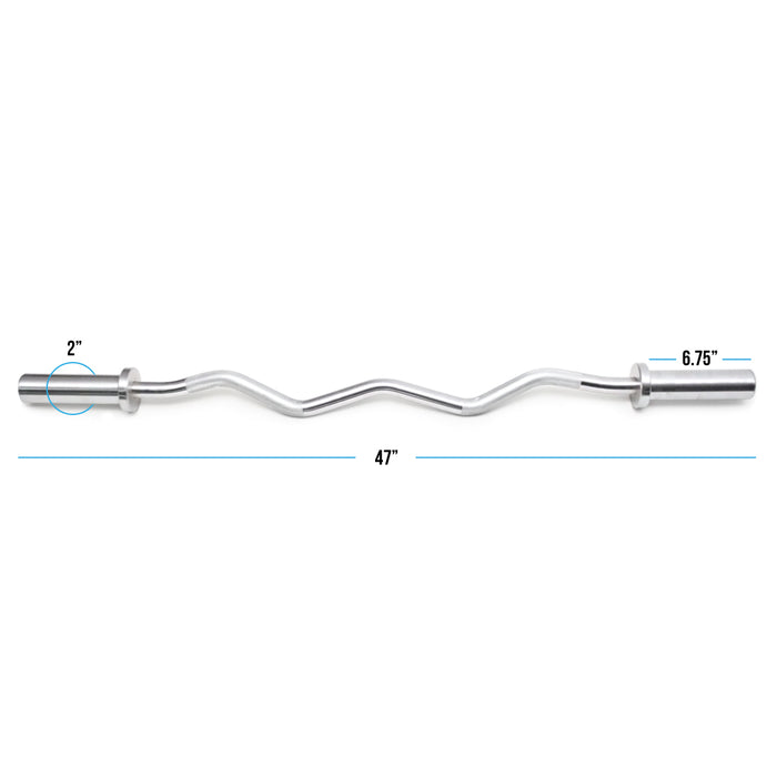 Get RXd EZ Curl Bar: Dimensions