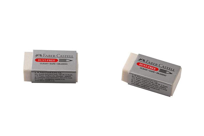 Faber-Castell Dust-Free Erasers - Medium, Pack of 20 (White)