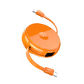Function 101 2-in-1 Retractable Cable แผ่นชาร์จไร้สายพร้อมสาย USB-C 60W พับเก็บได้ สีส้ม