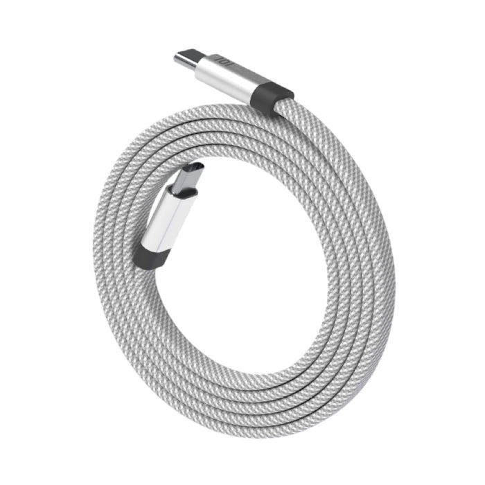 สายชาร์จ Function 101 Neat C to C Magnetic Flat ความยาว 1 เมตร รองรับกำลังไฟ 60W สี Silver