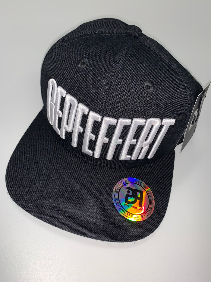 gepfeffert.com® Cap - GEPFEFFERT/schwarz/3D-Stick weiß - gepfeffert.com