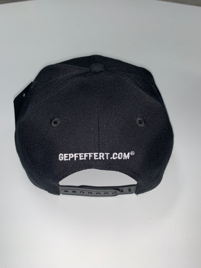 gepfeffert.com® Cap - GEPFEFFERT/schwarz/3D-Stick weiß - gepfeffert.com