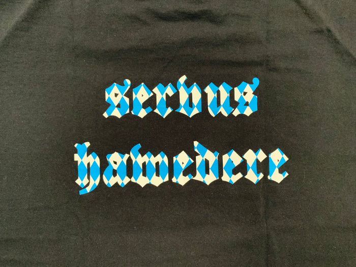 gepfeffert.com® Hoodie - "servus hawedere" - Schwarz - gepfeffert.com
