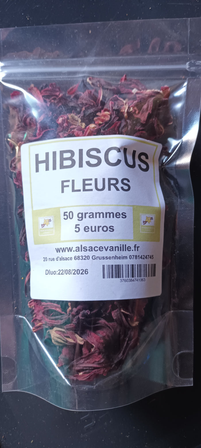 Hibiscus seche Madagascar 50 grammes
