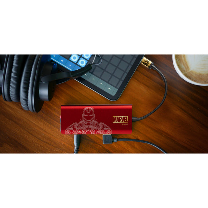 Hub USB-C แบบ 7 in 1 Pass 100W สีแดง - ลาย Iron Man