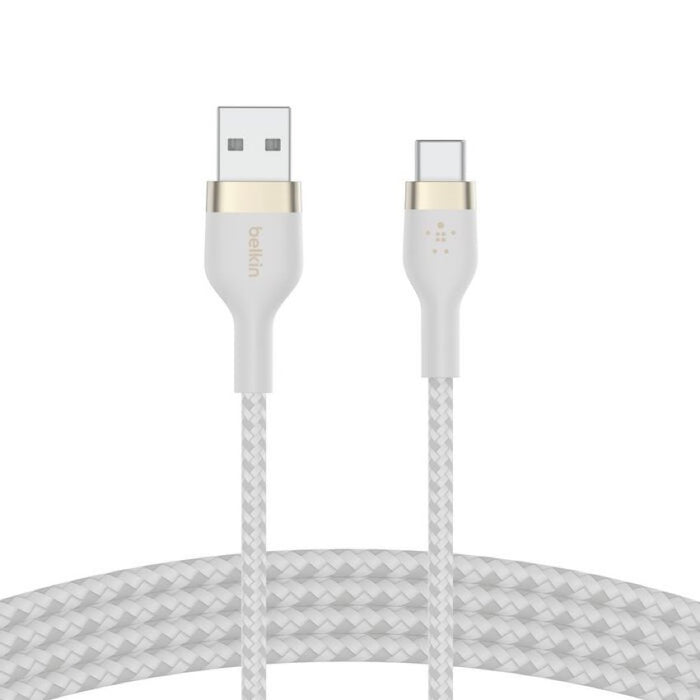 สายชาร์จ Innergie BOOST CHARGE Pro Flex Double-Braided Silicone USB-A to C 1M - White