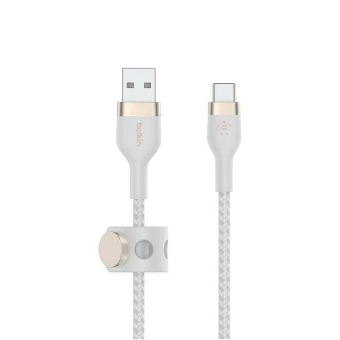 สายชาร์จ Innergie BOOST CHARGE Pro Flex Double-Braided Silicone USB-A to C 1M - White