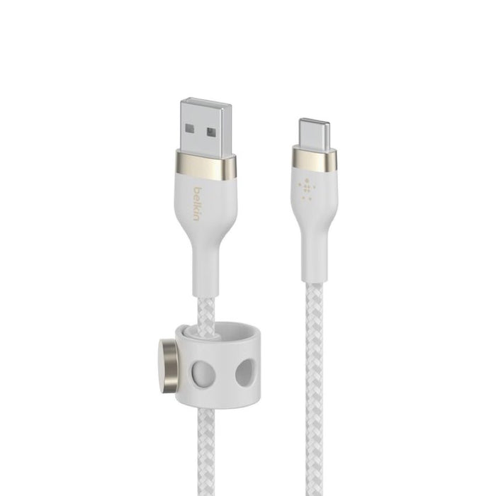 สายชาร์จ Innergie BOOST CHARGE Pro Flex Double-Braided Silicone USB-A to C 1M - White