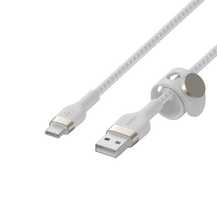 สายชาร์จ Innergie BOOST CHARGE Pro Flex Double-Braided Silicone USB-A to C 1M - White