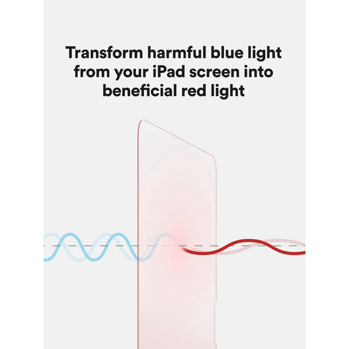 ปกป้อง iPad Pro 11 (M5/M4) ด้วย BODYGUARDZ Red Light Converter Glass เปลี่ยนแสงสีฟ้าเป็นแสงสีแดง คงสีสันและการสัมผัสที่แม่นยำ