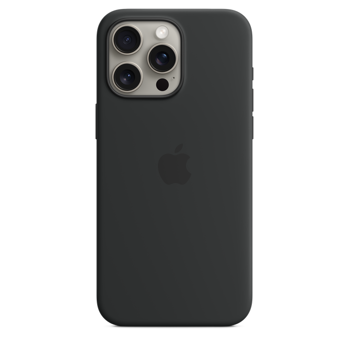 iPhone 15 Pro Max Silicone Case with MagSafe - Black