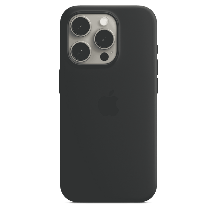 iPhone 15 Pro Silicone Case with MagSafe - Black