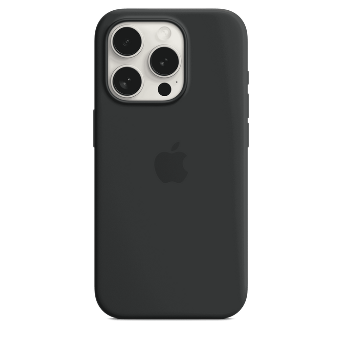 iPhone 15 Pro Silicone Case with MagSafe - Black