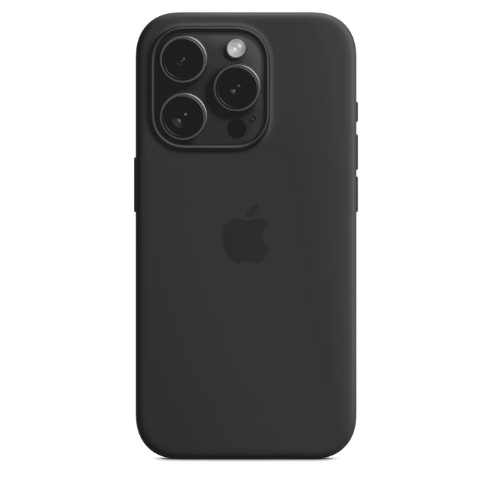 iPhone 15 Pro Silicone Case with MagSafe - Black