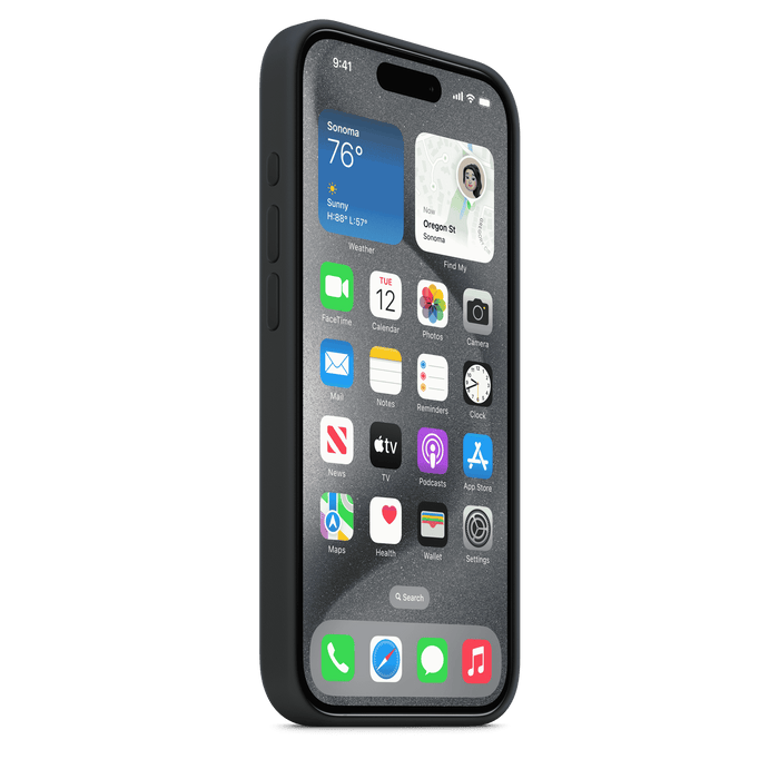 iPhone 15 Pro Silicone Case with MagSafe - Black