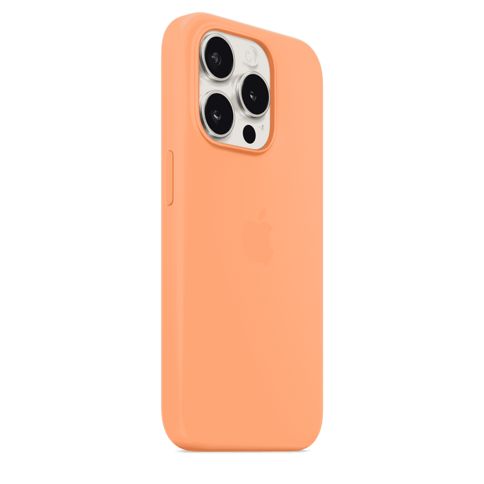 iPhone 15 Pro Silicone Case with MagSafe - Orange Sorbet
