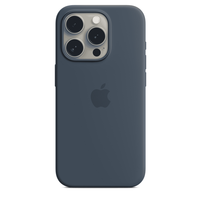 iPhone 15 Pro Silicone Case with MagSafe - Storm Blue