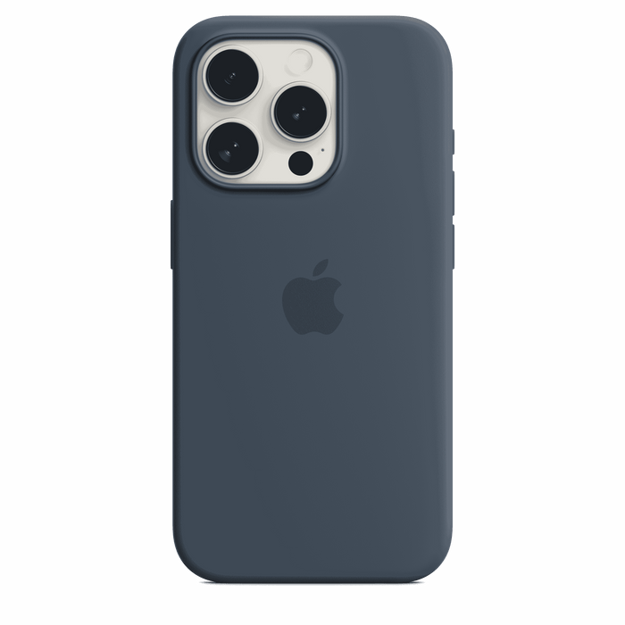 iPhone 15 Pro Silicone Case with MagSafe - Storm Blue
