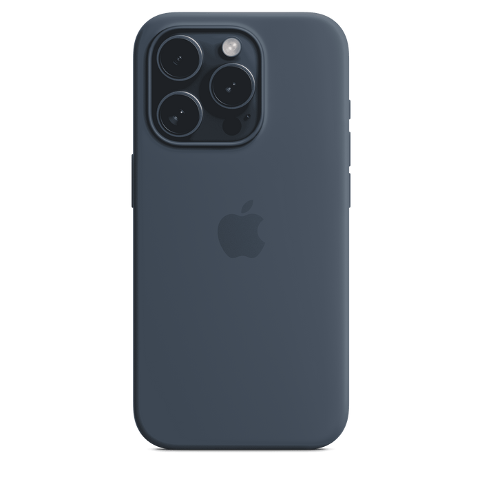 iPhone 15 Pro Silicone Case with MagSafe - Storm Blue