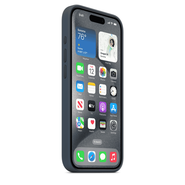 iPhone 15 Pro Silicone Case with MagSafe - Storm Blue