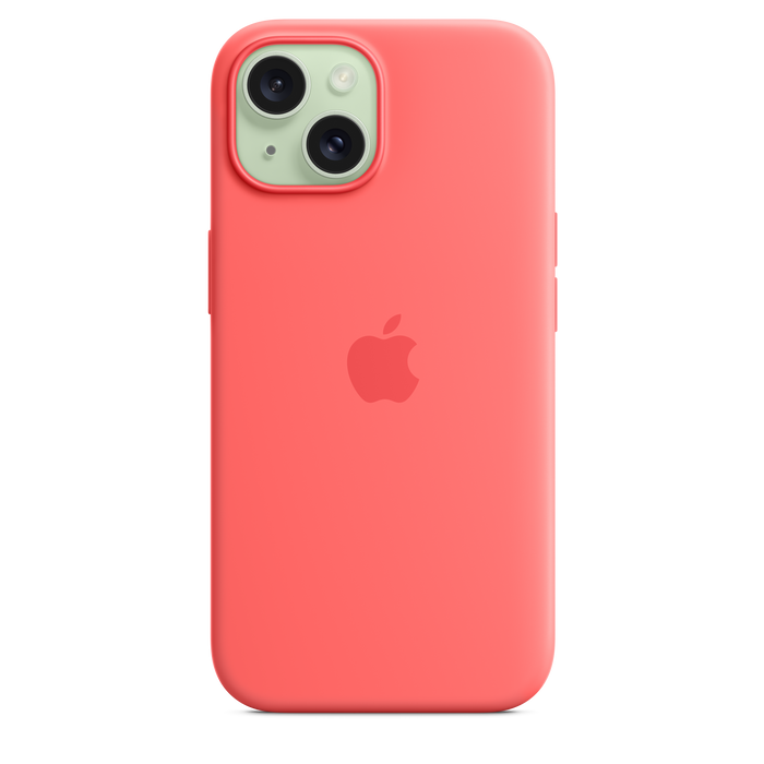 iPhone 15 Silicone Case with MagSafe - Guava