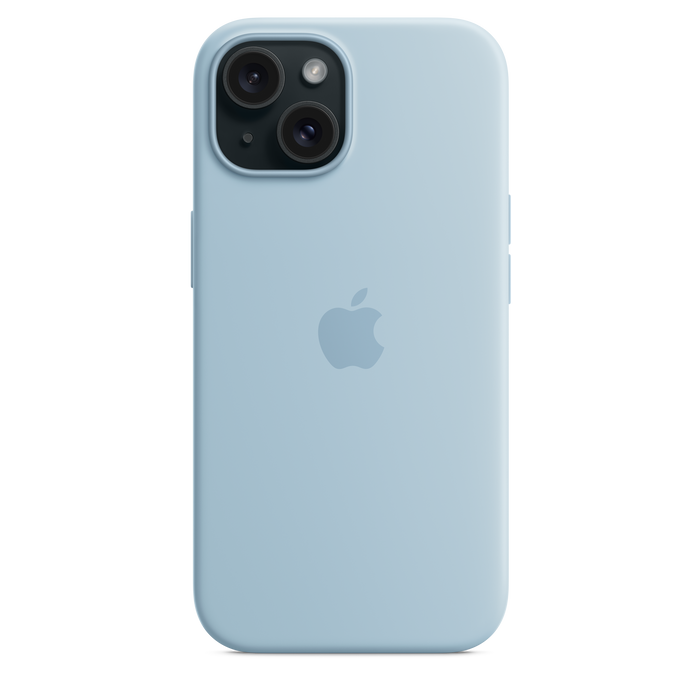 iPhone 15 Silicone Case with MagSafe - Light Blue