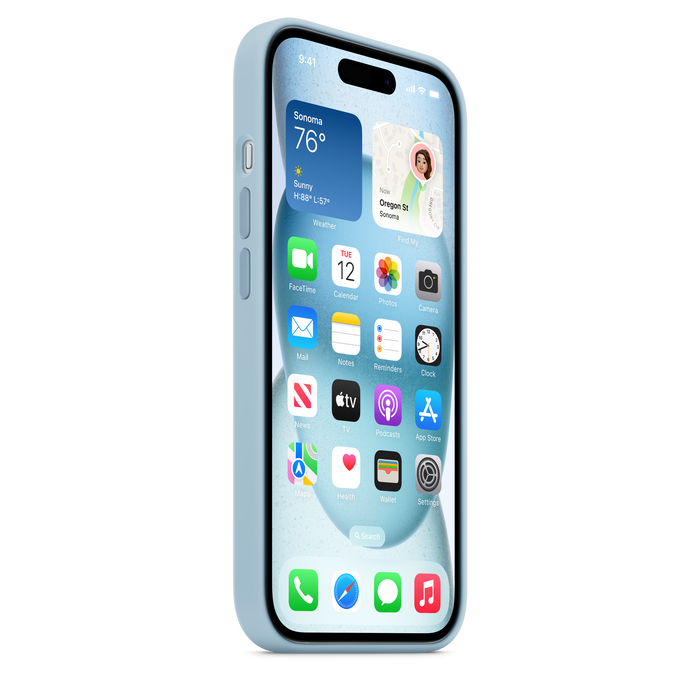 iPhone 15 Silicone Case with MagSafe - Light Blue