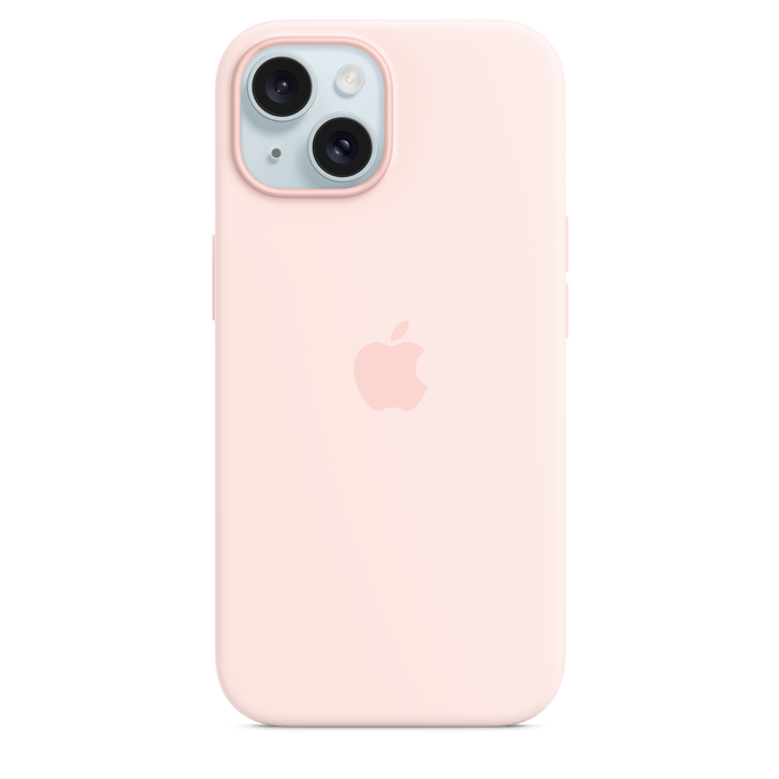 iPhone 15 Silicone Case with MagSafe - Light Pink