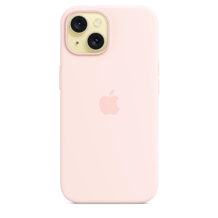 iPhone 15 Silicone Case with MagSafe - Light Pink