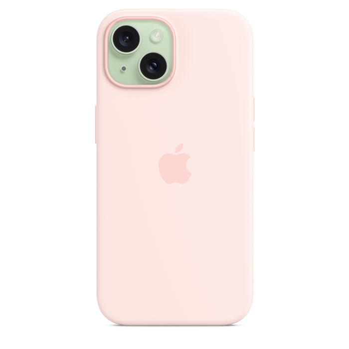 iPhone 15 Silicone Case with MagSafe - Light Pink