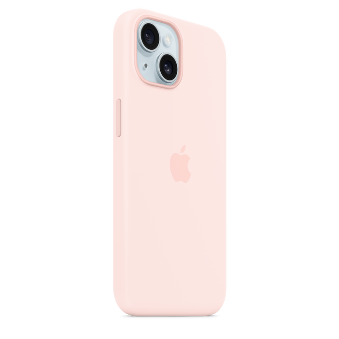 iPhone 15 Silicone Case with MagSafe - Light Pink