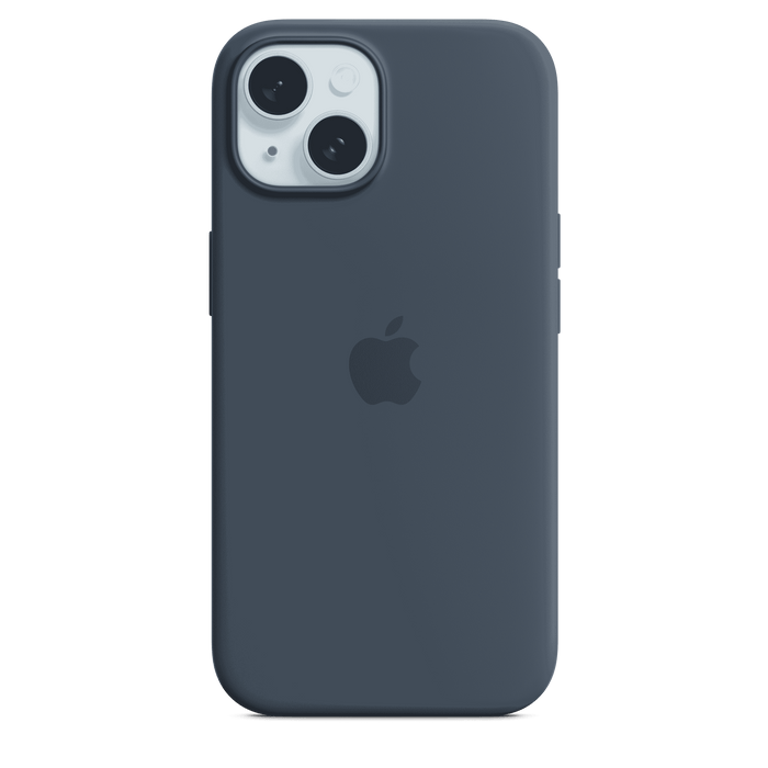 iPhone 15 Silicone Case with MagSafe - Storm Blue