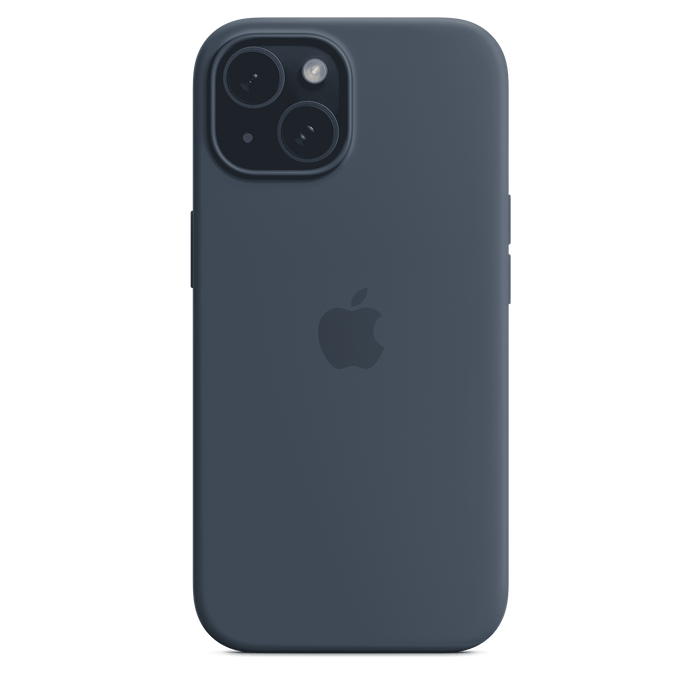 iPhone 15 Silicone Case with MagSafe - Storm Blue