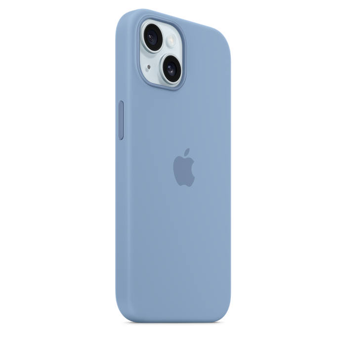 iPhone 15 Silicone Case with MagSafe - Winter Blue