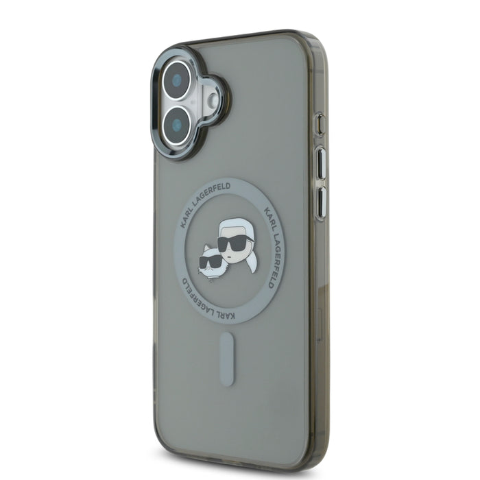 เคสกันกระแทก iPhone 16 Karl Karl-Choupette Head รองรับ MagSafe สี Black
