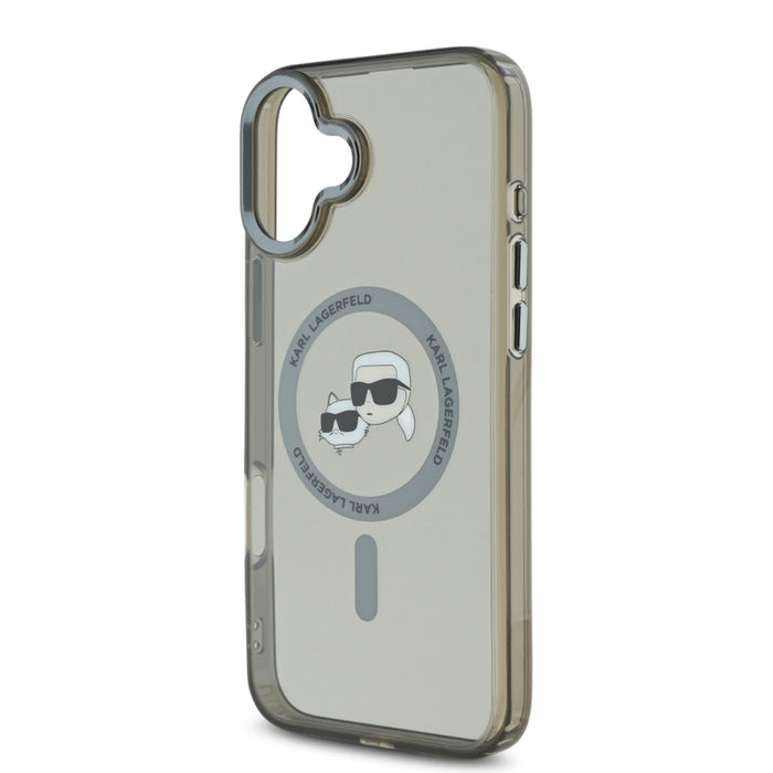 เคสกันกระแทก iPhone 16 Karl Karl-Choupette Head รองรับ MagSafe สี Black