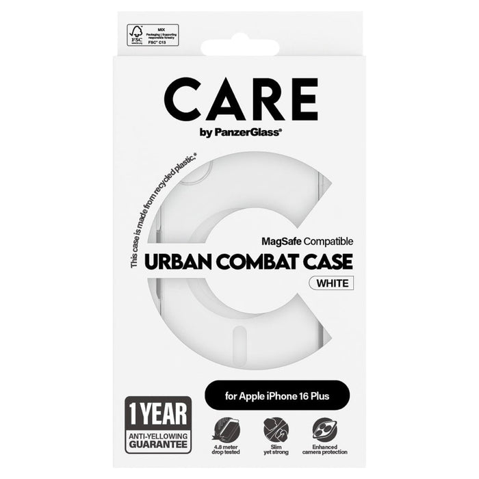 เคสไอโฟน Flagship รองรับ MagSafe สำหรับ iPhone 16 Plus สี White นํ้าหนักเบา จากแบรนด์ CARE by PanzerGlass