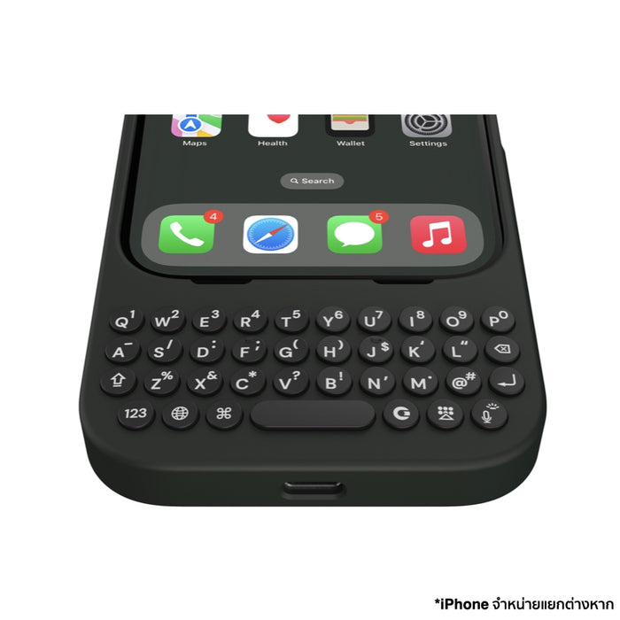 เคสพร้อมคีย์บอร์ด สำหรับ iPhone 16 Pro สี Onyx