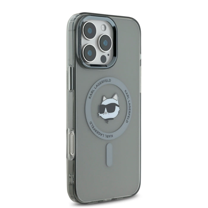 เคสกันกระแทก iPhone 16 Pro Karl Choupette Head รองรับ MagSafe สี Black