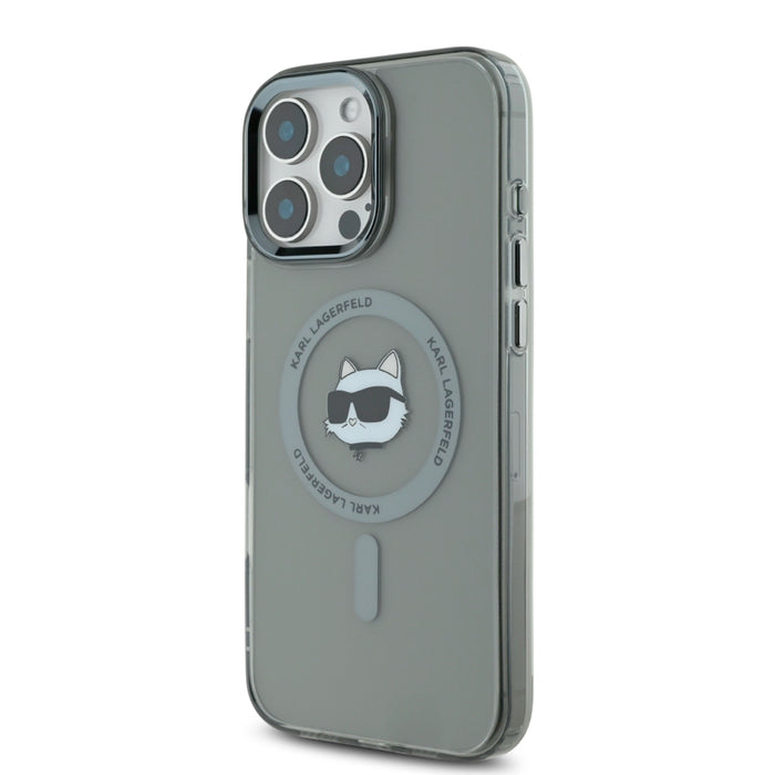 เคสกันกระแทก iPhone 16 Pro Karl Choupette Head รองรับ MagSafe สี Black