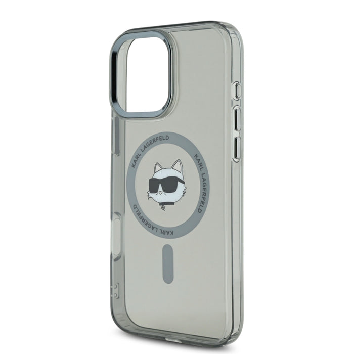 เคสกันกระแทก iPhone 16 Pro Karl Choupette Head รองรับ MagSafe สี Black