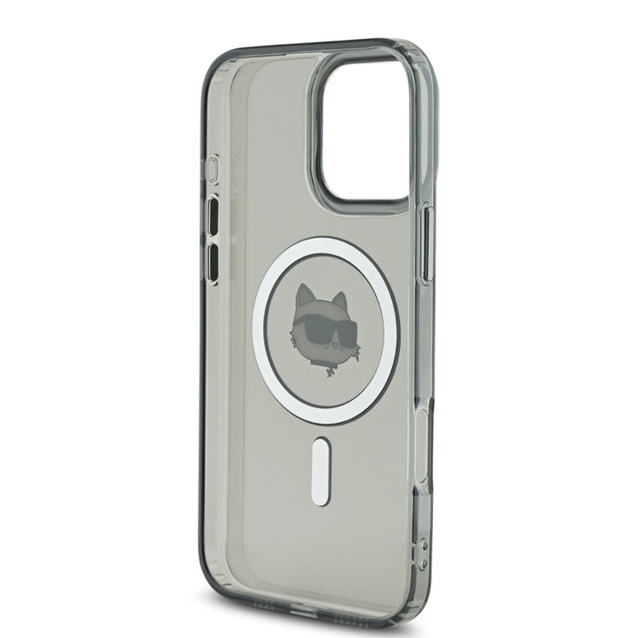 เคสกันกระแทก iPhone 16 Pro Karl Choupette Head รองรับ MagSafe สี Black