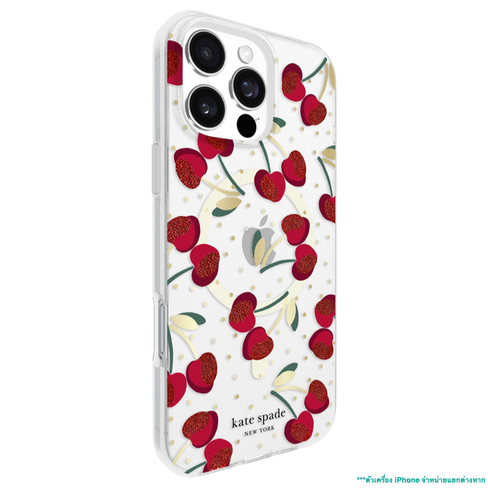 เคสกันกระแทก iPhone 16 Pro Max Kate Spade Prints MagSafe ลาย Cherry Dot