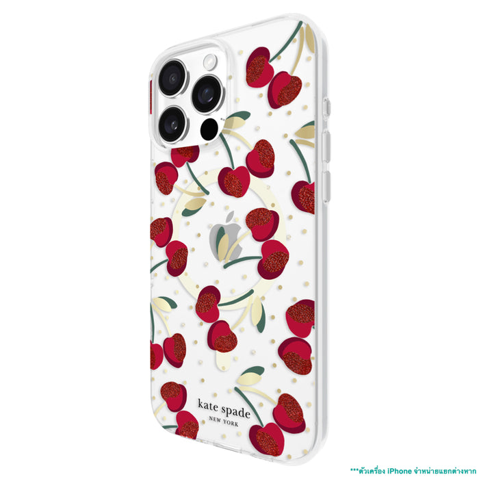 เคสกันกระแทก iPhone 16 Pro Max Kate Spade Prints MagSafe ลาย Cherry Dot