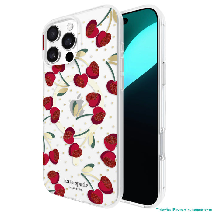 เคสกันกระแทก iPhone 16 Pro Max Kate Spade Prints MagSafe ลาย Cherry Dot