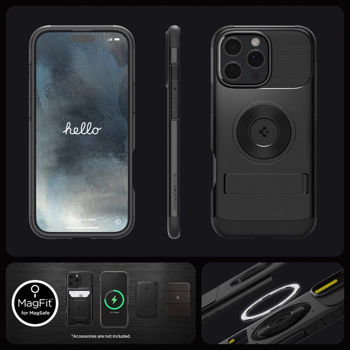 เคสกันกระแทก iPhone 16 Pro Max Spigen Slim Armor Magfit สี Black