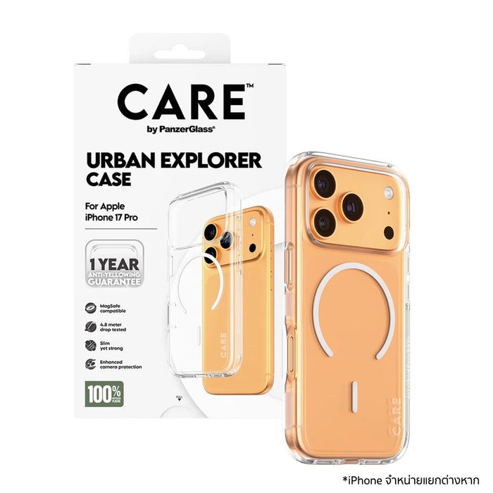 CARE by PanzerGlass Urban Combat with MagSafe Case for iPhone 17 Pro - Transparent เคสไอโฟนป้องกันกระแทก ป้องกันรอยขีดข่วน รองรับ MagSafe