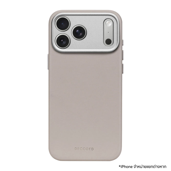 iPhone 17 Pro Case DECODED Leather Backcover MagSafe – Solid Clay
